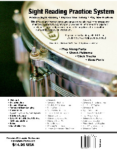 Sight Reading Complete for Drummers by Mike Prestwood, Volume 1 Back Cover